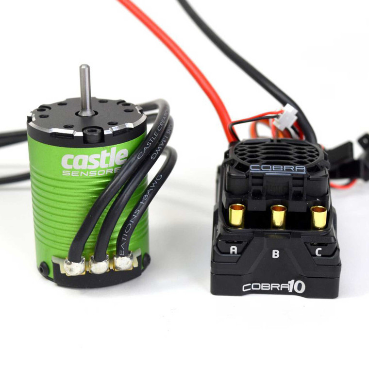 Castle Creations - COBRA 10?6S MAX, 25.2V MAX, 8A PEAK BEC W/1410-3800KV SENSORED MOTOR - 010-0174-09