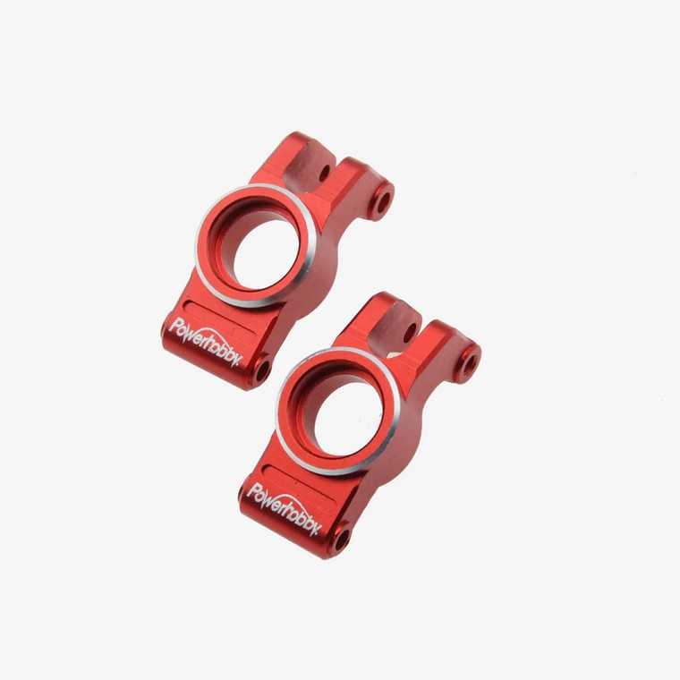 Power Hobby - Aluminum Rear Hubs, Red, for Arrma Grom - 6567RED