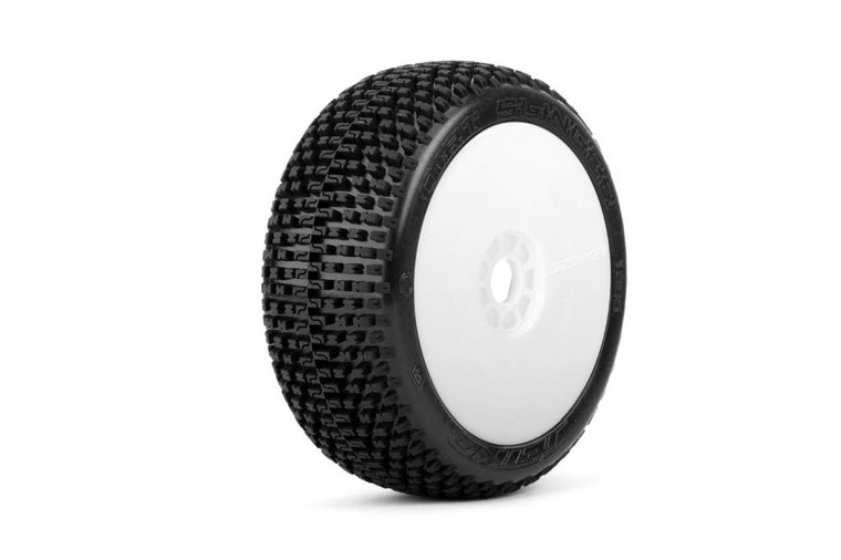 Power Hobby - Dirt Slinger 1/8 Buggy Mounted Tires White Wheels (2) - 1005DWMSG Power Hobby - Dirt Slinger 1/8 Buggy Mounted Tires White Wheels (2) - 1005DWMSG