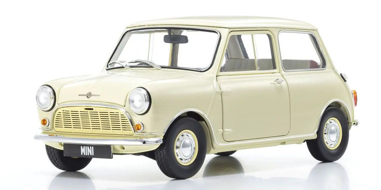 Kyosho - 1/18 Scale Morris Mini Minor Old English White Model - 08964W