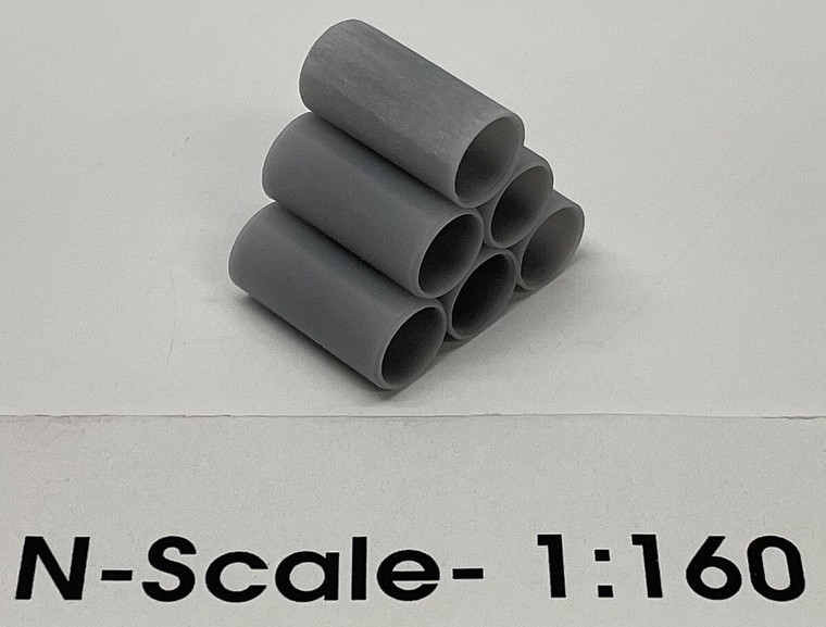 Phoenix Precision Model - N Concrete Pipe Stack 4'x10' 2pcs - 30605