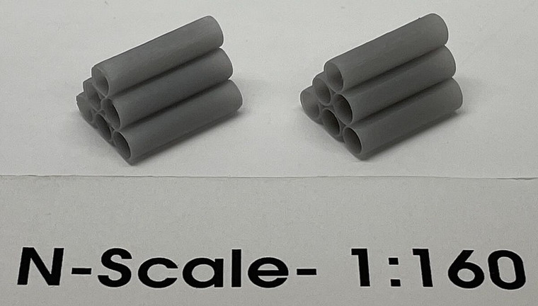 Phoenix Precision Model - N Concrete Pipe Stack 2'x10' 2pcs - 30606