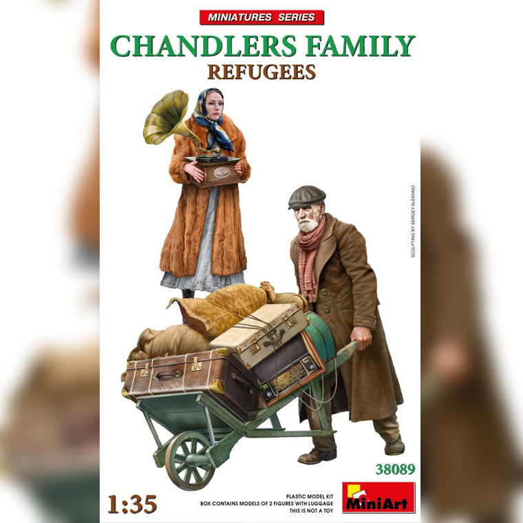 Mini Art Models - Refugees Chandlers Family w/cart 1:35 - 38089