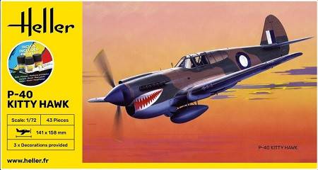 Heller Models - P-40 Kittyhawk starter set 1:72 - 56266