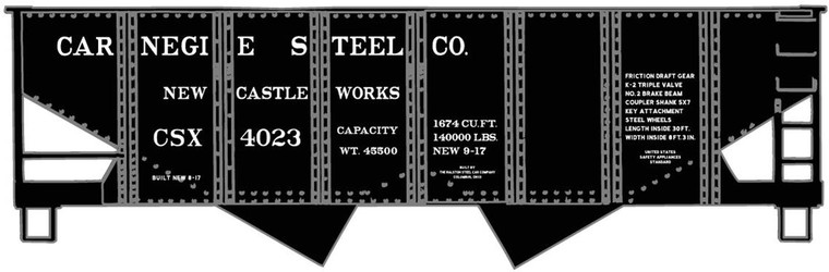 Accurail - HO 2 Bay ACF CV Hopper Carnegie Steel Co - 81721