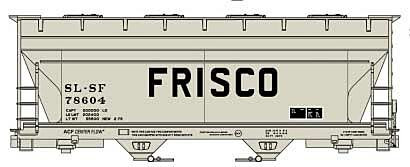 Accurail - 2 Bay ACF Covered Hopper SLSF-Frisco - 2216