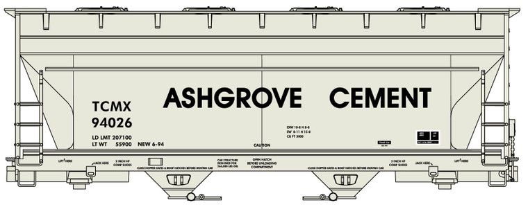 Accurail - Ho 2-Bay ACF Ashgrove Cement Cvd Hopper - 81713