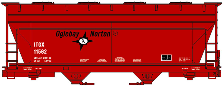 Accurail - Ho 2-Bay ACF Oglebay Norton Cvd Hopper - 81712