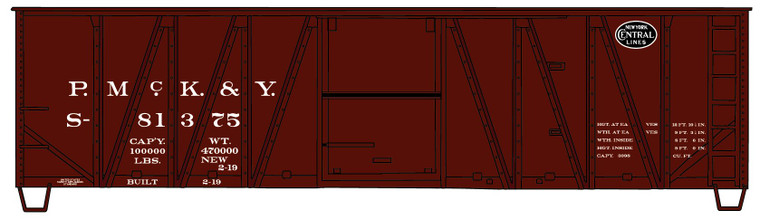 Accurail - HO PM&Y(NYC)40'Single Sheath Wood Boxcar - 4331