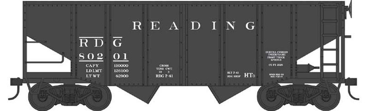 Bowser - Ho 55t Fishbelly Hopper Reading 80256 - 43583