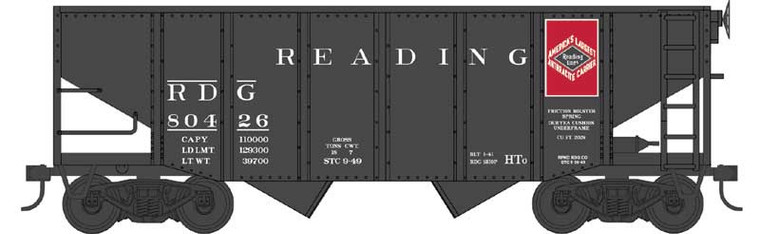 Bowser - Ho 55t Fishbelly Hopper Reading Ant80426 - 43579