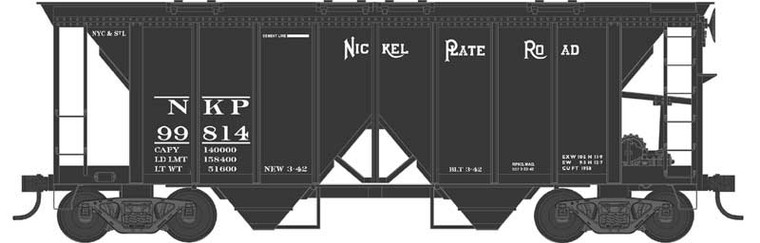 Bowser - Ho 70t 2-Bay Cvd Hopper NKP 99822 - 43619