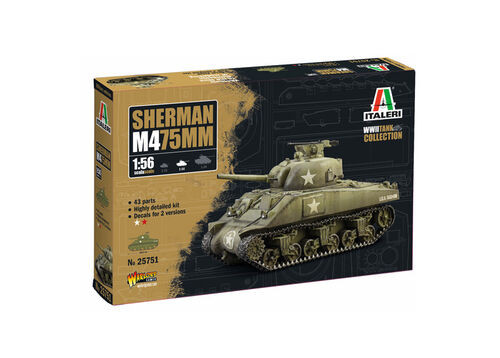 Italeri Model Kits - M4 Sherman 75mm 1:56 - 25751