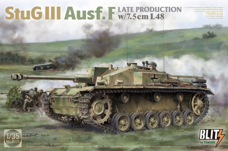 Takom Models - Stug 3f Late Prod w/7.5 L48 1:35 - 8015