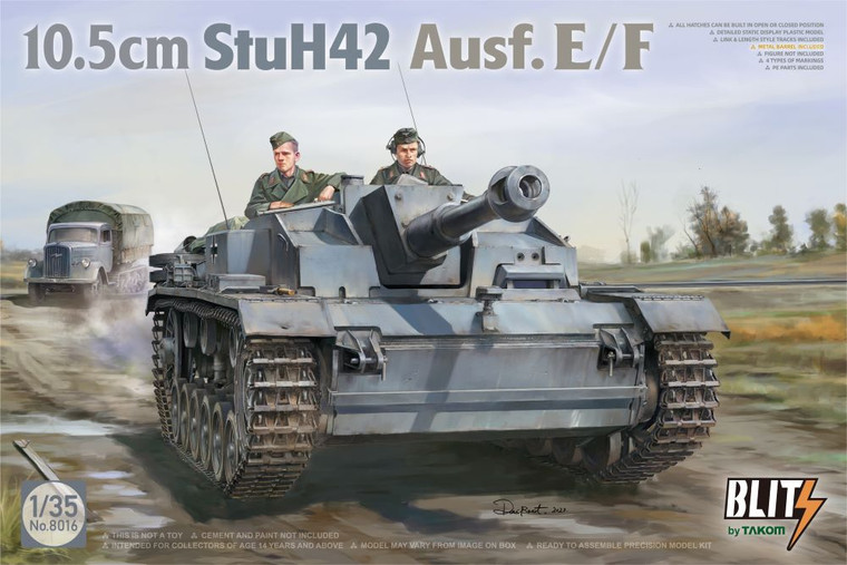 Takom Models - StugH Assault Gun w/10.5cm gun 1:35 - 8016