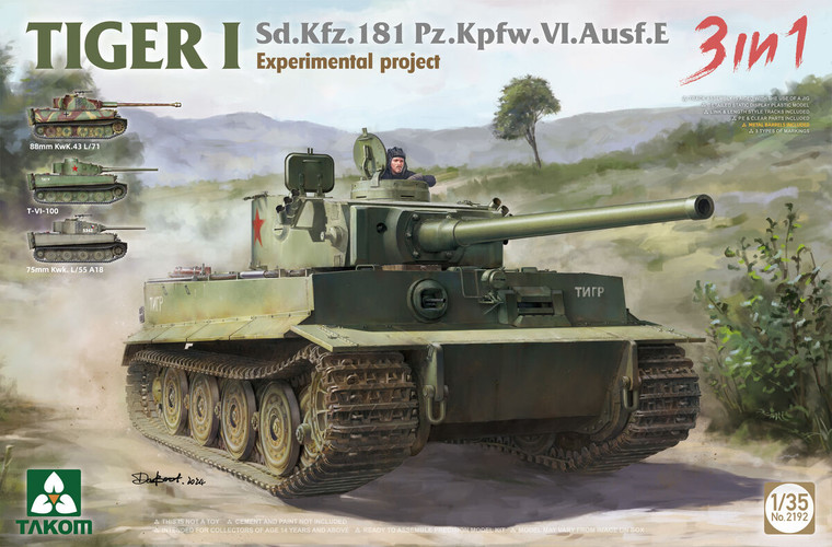 Takom Models - Tiger 1 Experimental Projects(3n1) 1:35 - 2192