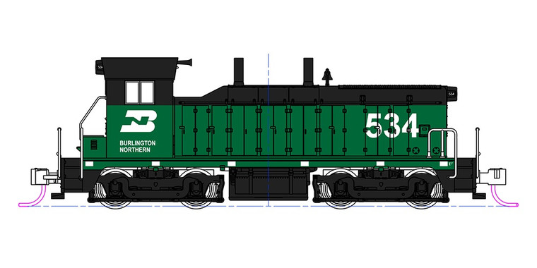Kato - EMD NW2 BurNrt #543 w/Preinstalled DCC N - 1764378D