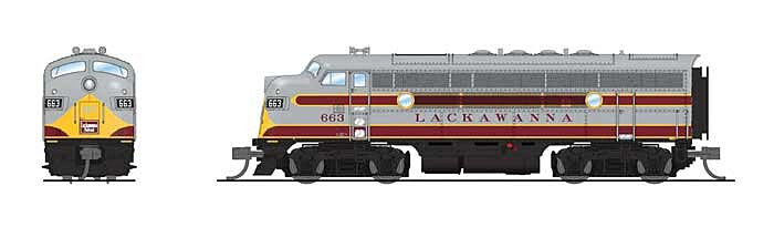Broadway Limited - N F3A DLW #663 Snd/DC/DCC - 9207