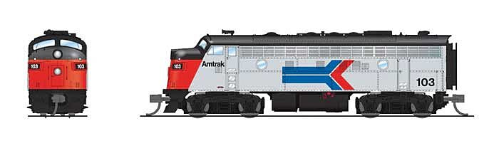 Broadway Limited - N F7AB Amtrak#103/153 S/DC/DCC Unpwrd B - 9240