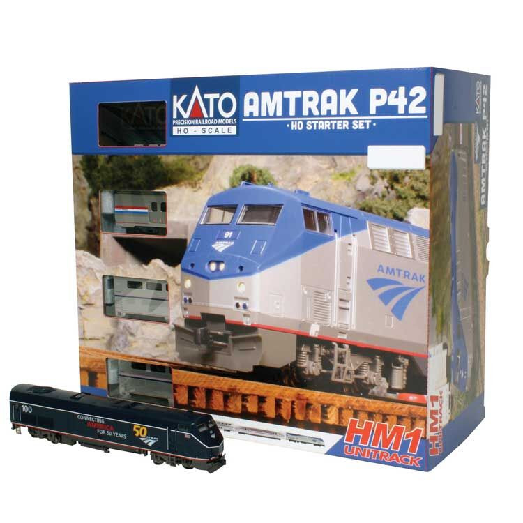 Kato - HO Amtrak P42 Starter Set(Mid Blue#100) - 303002