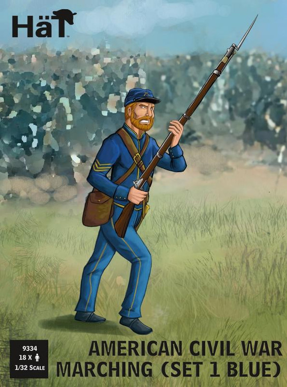HaT Industries Figures - ACW Marching Set 1 Blue - 9334