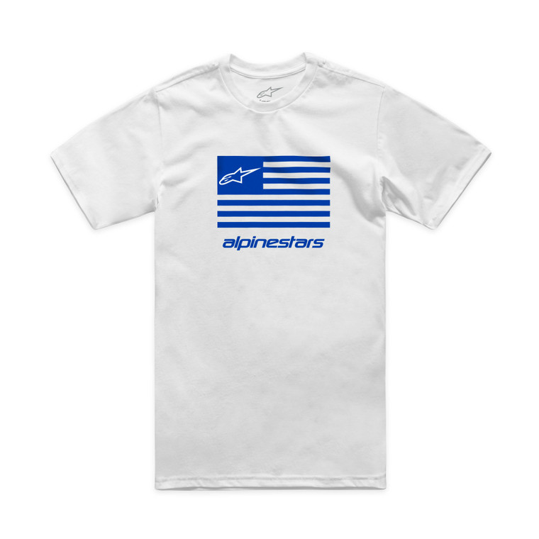Alpinestars - Flag Csf Tee White/blue Lg - 1214-73130-2072-L