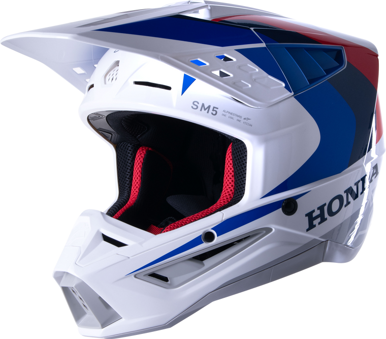 Alpinestars - Honda S-m5 Helmet White/blue/red Glossy Lg - 8308123-2217-L