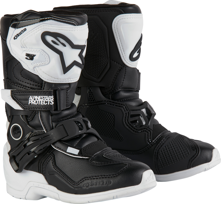 Alpinestars - Tech 3s Kids Boots White/black Sz 12 - 2014524-21-12