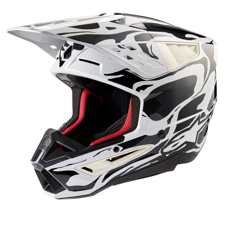 Alpinestars - S-m5 Mineral Helmet Cool Grey/dark Grey Glossy Md - 8306623-906-M