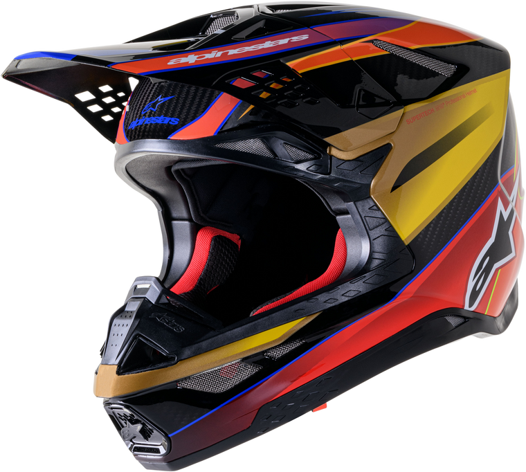 Alpinestars - Supertech S-m10 Era Helmet Gold Ylw/rio Red Glossy Xs - 8301223-5938-XS Alpinestars - Supertech S-m10 Era Helmet Gold Ylw/rio Red Glossy Xs - 8301223-5938-XS