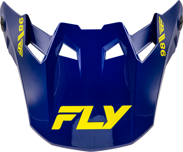 Fly Racing - Formula Cc Objective Visor Navy/yellow Xl/2x - 73-4360