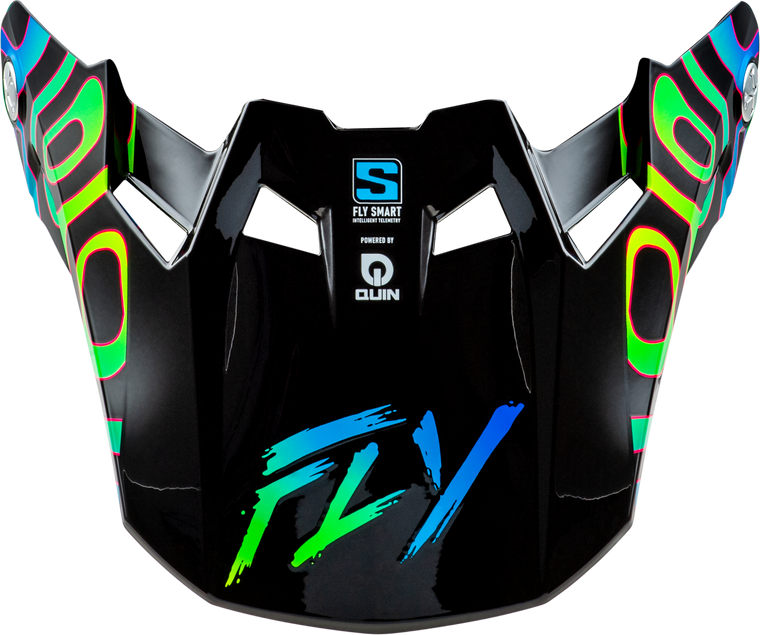 Fly Racing - Formula S Carbon Zen Visor Black Carbon/blue/yellow Yl/sm - 73-4481