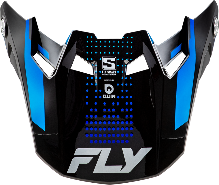 Fly Racing - Formula S Carbn Protocol Visor Black Carbon/blue Yl/sm - 73-4475