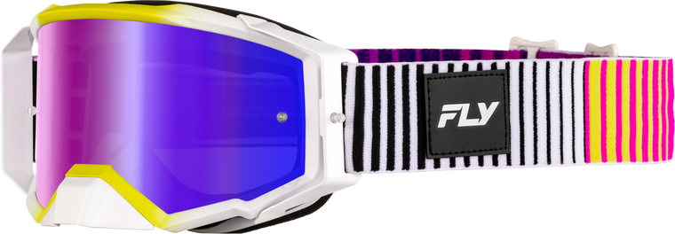 Fly Racing - Zone Elite Goggle Pnk/yel/pur W/ Iridescent Red Mir/smk Lens - 37-5517