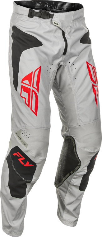 Fly Racing - Kinetic Sym Pants Light Grey/red/black Sz 32 - 378-43032