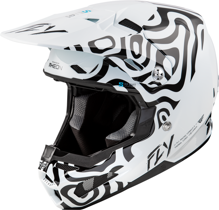 Fly Racing - Formula S Carbon Abyss Helmet White/black 2x - 73-44692X