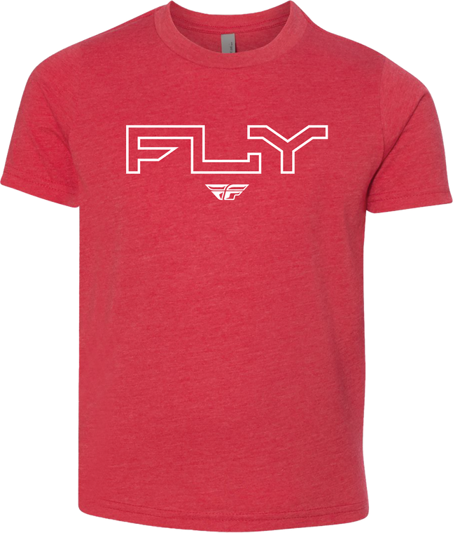 Fly Racing - Youth Fly Edge Tee Red Ys - 354-0309YS