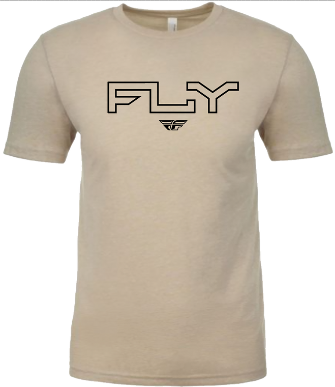 Fly Racing - Fly Edge Tee Cream Lg - 354-0311L