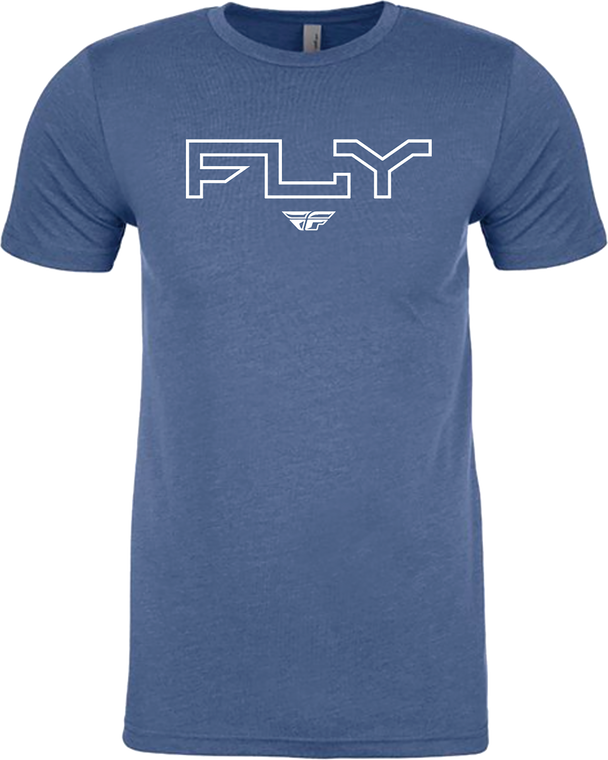 Fly Racing - Fly Edge Tee Cool Blue Heather 2x - 354-03102X