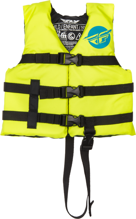Fly Racing - Child Flotation Vest Hi-vis/blue - 221-30321
