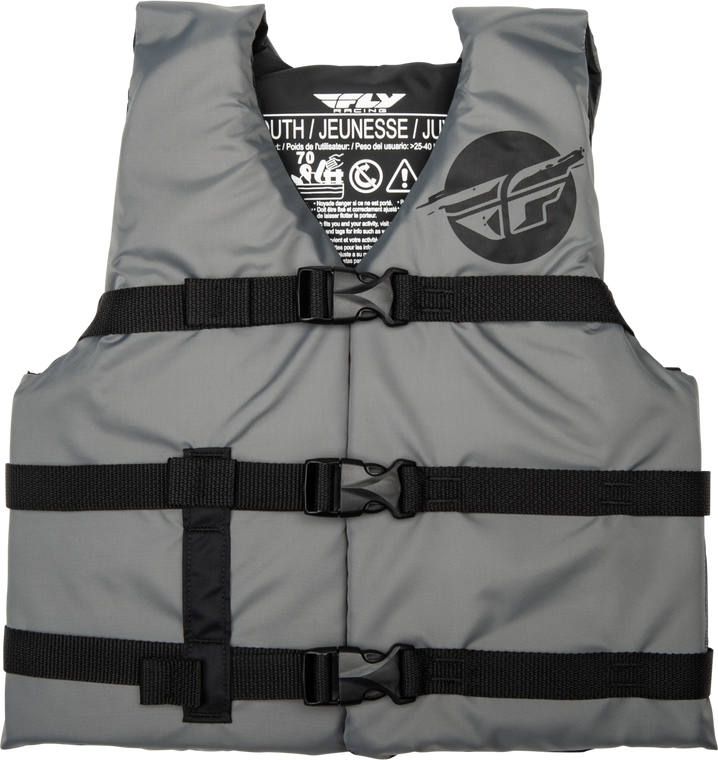 Fly Racing - Youth Flotation Vest Grey/black - 221-30333