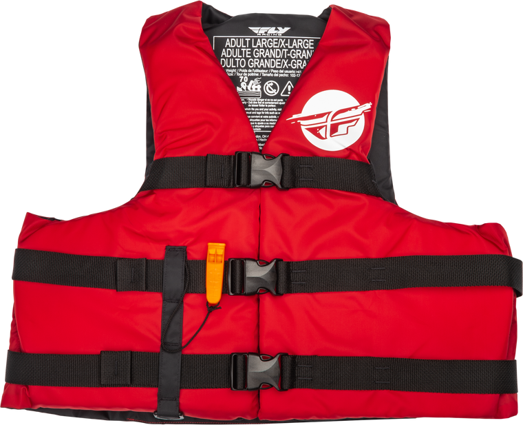 Fly Racing - Nylon Flotation Vest Red/white 3x - 221-304133X