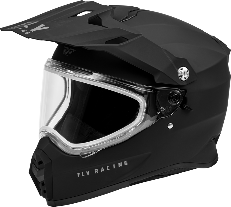 Fly Racing - Trekker Cw Solid Helmet Dual Shld Matte Black Lg - 73-31364L
