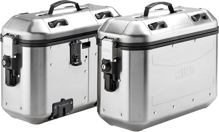 Givi - Dolomiti Monokey Side Case 36l Pair Silver - DLMK36APACK2