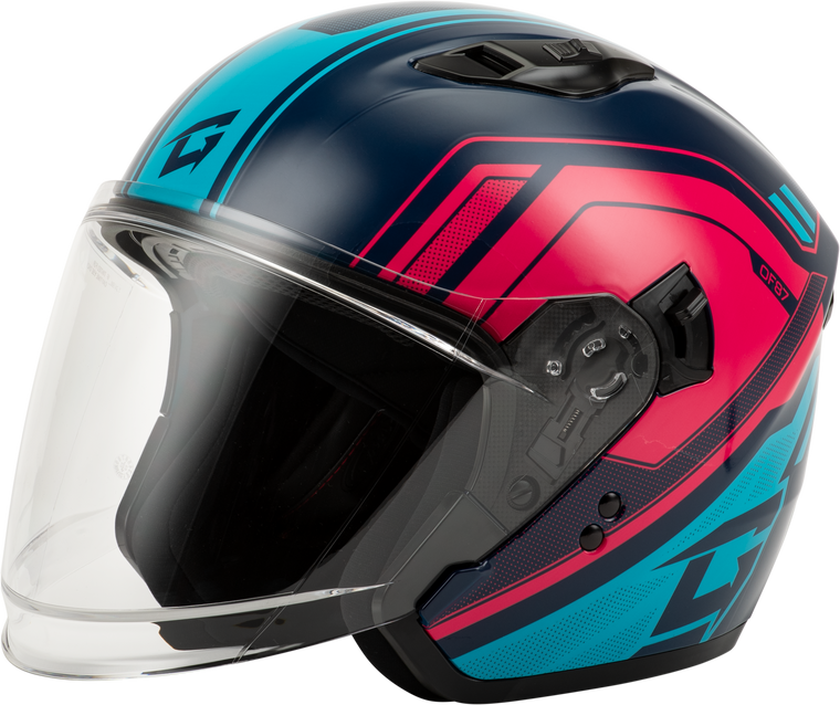 Gmax - Of-87 Duke Helmet W/led Light Blue/red 3x - 11871109
