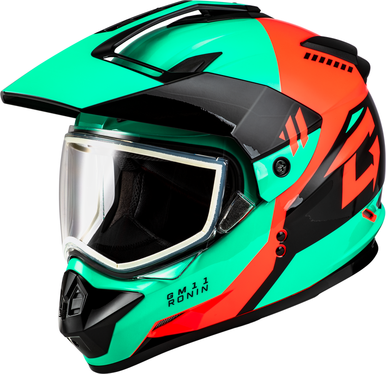 Gmax - Gm-11 Ronin Helmet Black/aqua/coral Xl - A11151177