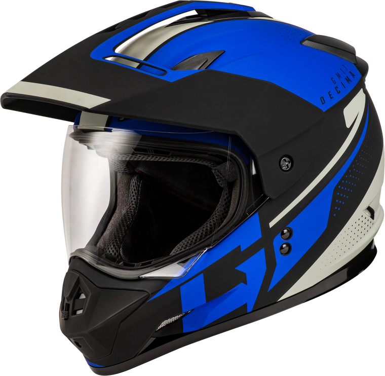 Gmax - Gm-11 Decima Helmet Matte Black/blue Lg - A1116116