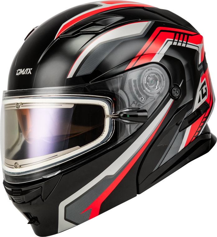 Gmax - Md-01s Transistor Snow Helmet W Electric Shield Black/red Md - M40139155