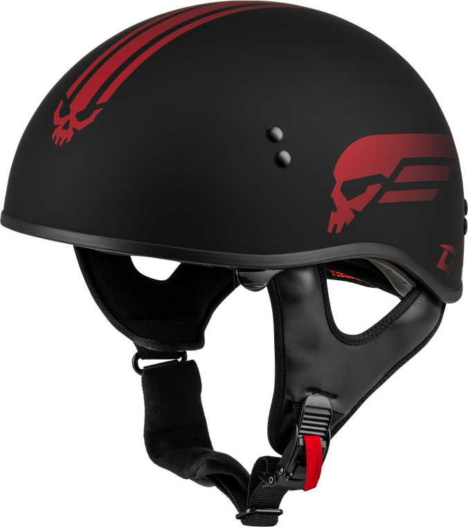 Gmax - Hh-65 Retribution Helmet Matte Black/red 2x - H16511328