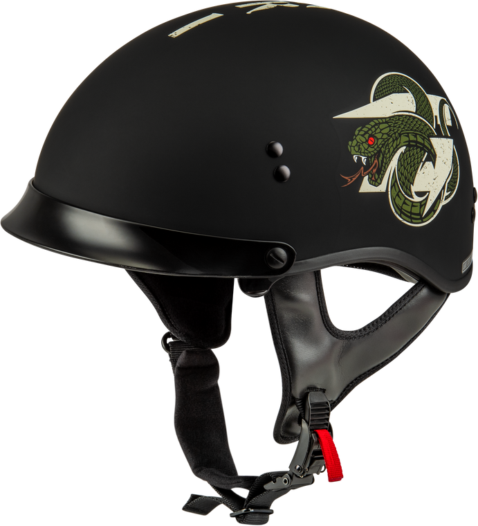 Gmax - Hh-65 Drk1 Helmet W/ Peak Matte Black/bone Md - H965121045